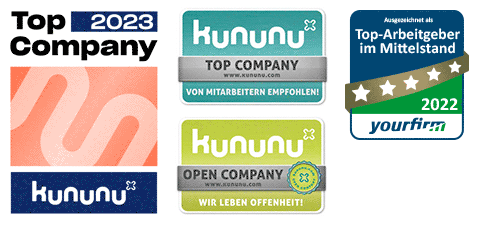 kununu-Siegel Top-Company und Open-Company